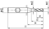 FRANKEN Fraises d'angle HSS 1331 DIN 844K HSS-Co8 