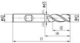 FRANKEN Fraises d'angle HSS 1336 type W DIN 844L H 