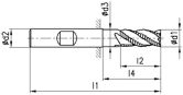 FRANKEN Eck-/Nutfräser1381C TiCN HR-record HSS-CoF 