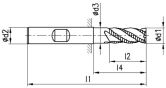 FRANKEN Fresa angolare in HSS 1359C HR HSS-CoPM Ti 