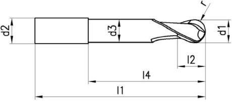 VHM-Kugel-Hartfräser FRANKEN 2806A Hard-Cut TiAlN [SimilarCatItems.CatItem.ArtName2]