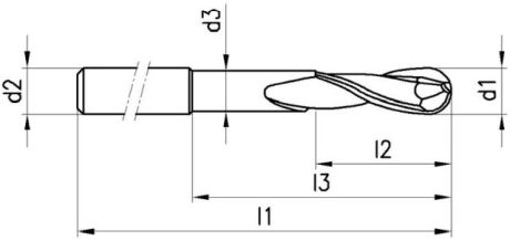 Fresa a raggio in metallo duro integrale DIXI 7047 [LastViewedItems.CatItem.ArtName2]