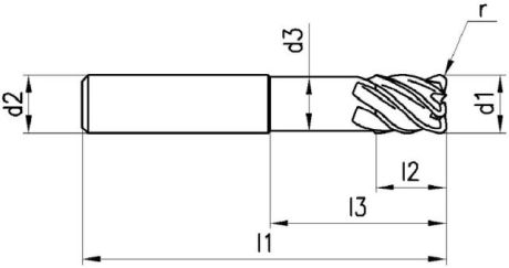 VHM-Fräser torisch DIXI 7070 XIDUR Typ N HSC [SimilarCatItems.CatItem.ArtName2]