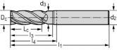 VHM-Eck-/Nutfräser WALTER MC230Advance Xill·tec™HA