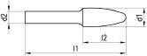 PFERD mini fresa in metallo duro RBF 3 Z5 