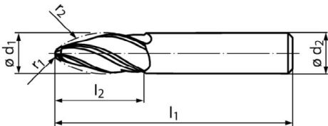 HM-Kreissegment-Fräser FRANKEN Tropfenform [SimilarCatItems.CatItem.ArtName2]