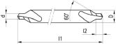 Foret de centrage 60° NERIOX forme A HSS DIN 333 