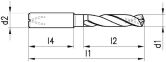 VHM-Spiralbohrer WALTER TITEX A6489DPP 