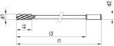 MAGAFOR alesatore a macchina HSS-Co8 H7 lungo 