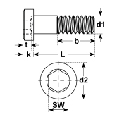 Viti a testa cilindrica I-6-Kt. chem. nichelato DI N 7984 8.8