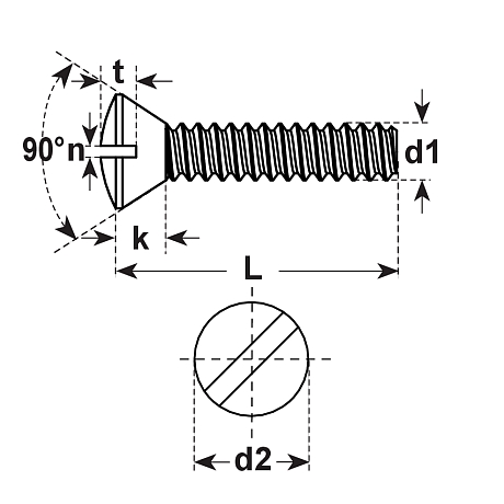 Linsensenkschrauben 90° Messing blank DIN 964 [LastViewedItems.CatItem.ArtName2]