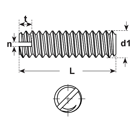 Gewindestifte Messing gedreht blank DIN 551 [SimilarCatItems.CatItem.ArtName2]