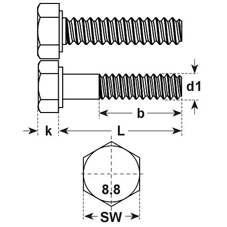 Sechskantschrauben Stahl sw UNC 8.8 [SimilarCatItems.CatItem.ArtName2]
