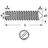 Gewindestifte DIN 553 Ast. gedr. vz 