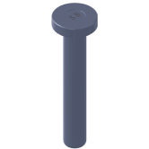 Kopfbolzendübel mit Keramikring Stahl 37-3K blank 