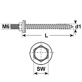 Gerüstanker-Schrauben EGA E-X A INOX A2 