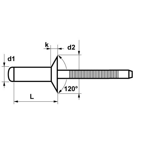 Rivets aveugles FIXI tête conique INOX A2 / INOX A [SimilarCatItems.CatItem.ArtName2]