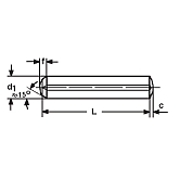 Zylinderkerbstifte Stahl 9SMn28k blank DIN 1473 