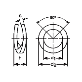 Rondella elastiche doppie in acciaio HRc 44-51 ZB 