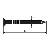 Nägel Senkkopf ähnlich DIN 1151 B Inox A2 