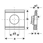 Plaque oblique acier 100 HV zinguée au feu DIN 434 