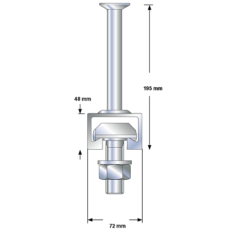 Ankerschienen W 72/48 INOX A4 warmgewalzt [SimilarCatItems.CatItem.ArtName2]