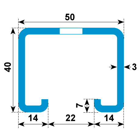 Montageschiene 50/40 Langlöchern kaltgewalzt fvz [SimilarCatItems.CatItem.ArtName2]