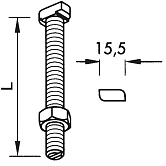 Hammerkopfschrauben 4.6 20/12 Muttern vz 