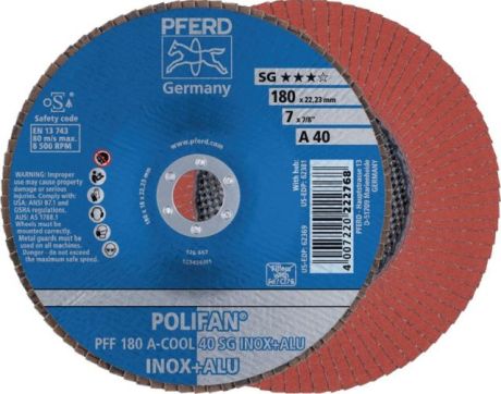 Disco lamellare PFERD POLIFAN® A-COOL SG INOX + AL [SimilarCatItems.CatItem.ArtName2]