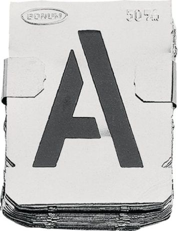 Lettere a stencil in zinco [SimilarCatItems.CatItem.ArtName2]