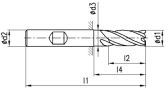 FRANKEN Fraises d'angle HSS 1306C TiCN DIN 844L HS 