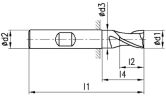 FRANKEN Fraise d'angle/à rainurer 2300 DIN 327 HSS