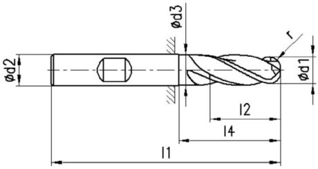 FRANKEN Fresa a sfere 3323 DIN 1889B-K HSS-CoF [SimilarCatItems.CatItem.ArtName2]