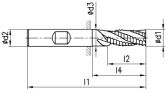 FRANKEN Fraises d'angle HSS 1344C TiCN DIN 844K HS 