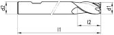 Fraises d'angle NERIOX HSS type N HSS-Co8 DIN 844 