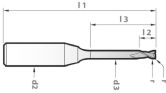 VHM-Mikro-Eckradiusfräser MAGAFOR 851-DH Hard'X