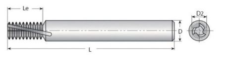 Fresa per filettare in metallo duro integrale VARD [SimilarCatItems.CatItem.ArtName2]