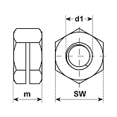 Écrous de blocage 1d SNEP-elastic ESN INOX A2 