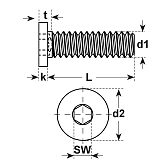 Vis tête cylindrique Imbus 10.9 zingué-bleu 