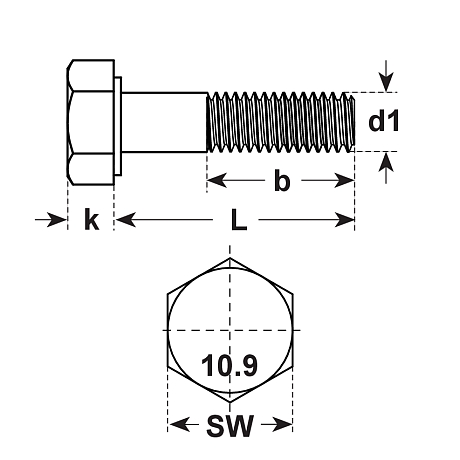 Sechskantschrauben Stahl sw DIN 960 MF 10.9 [SimilarCatItems.CatItem.ArtName2]