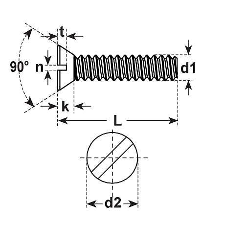 Vis à tête fraisée 90° à fente 4.8 Zb VSM 13328 [LastViewedItems.CatItem.ArtName2]