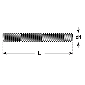Bullone filettato DIN 976 A 4,6 vz 