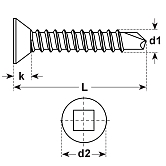 Viti autoperforante in acc ZB DIN 7504 ZN I-4-kt 