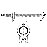 Gerüstanker-Schrauben EGA E-X BZ INOX A2 