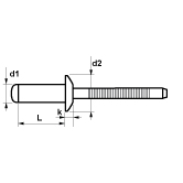 Rivetti a strappo FIXI Testa tonda  A4 / A4 