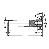 Spine coniche 9 S Mn 28 K brillanti DIN 7978 h10 