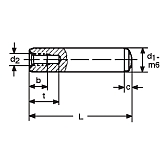 Goupilles cylindriques m6 acier HRc 60 ±2 DIN 7979 