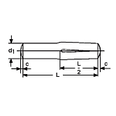 Perni scanalati KS 4 acciaio 9SMn28k lucido DIN 14 74