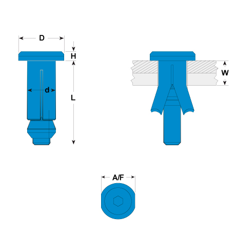 Pièce de serrage Lindapter® HBCSK Hollo-Bolt Zb [SimilarCatItems.CatItem.ArtName2]