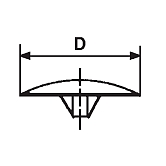 Capuchons pour vis d'angle diam. 12 mm 